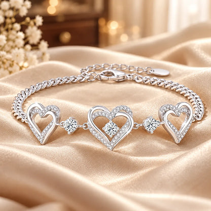Ornarelle Heart Birthstone Tennis Bracelet