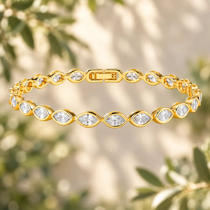Ornarelle Bezel CZ Tennis Bracelet 14K