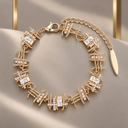 Ornarelle 18K Gold Plated Zirconia Bracelet